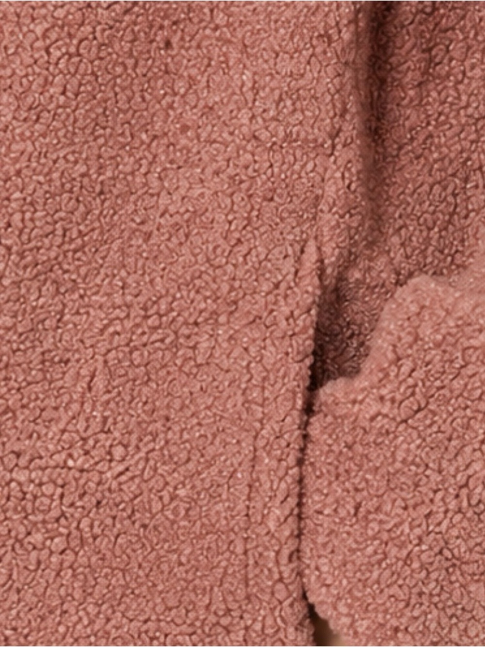Teddy Sherpa Coat Jacket Dusty Rose XS NWOT - Picture 3 of 5